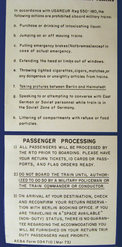 Duty Train Ticket Back AEBA Form 034710